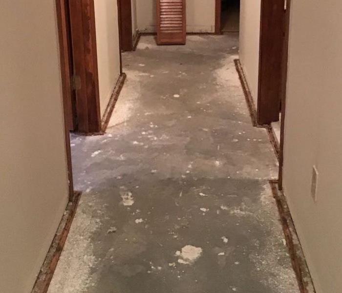 hallway is residential home with carpet removed