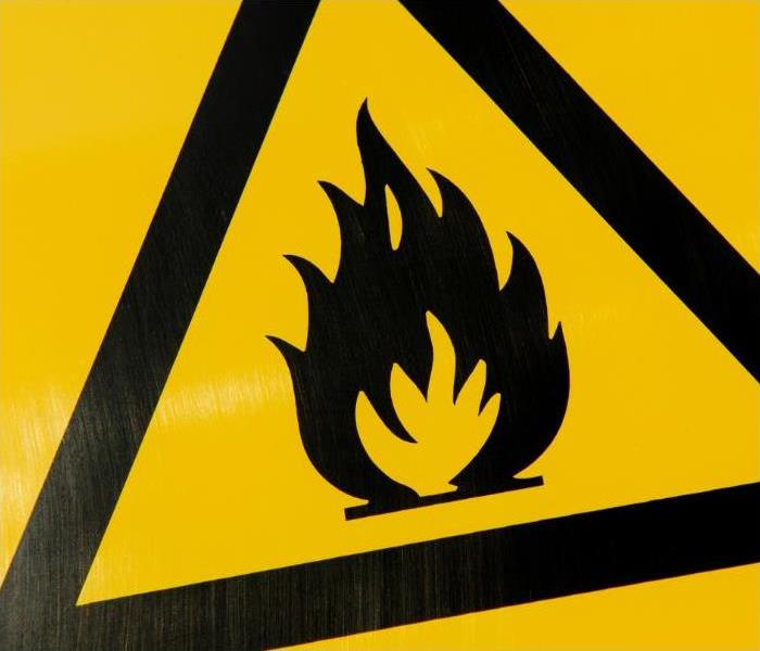 black and yellow fire hazard sign